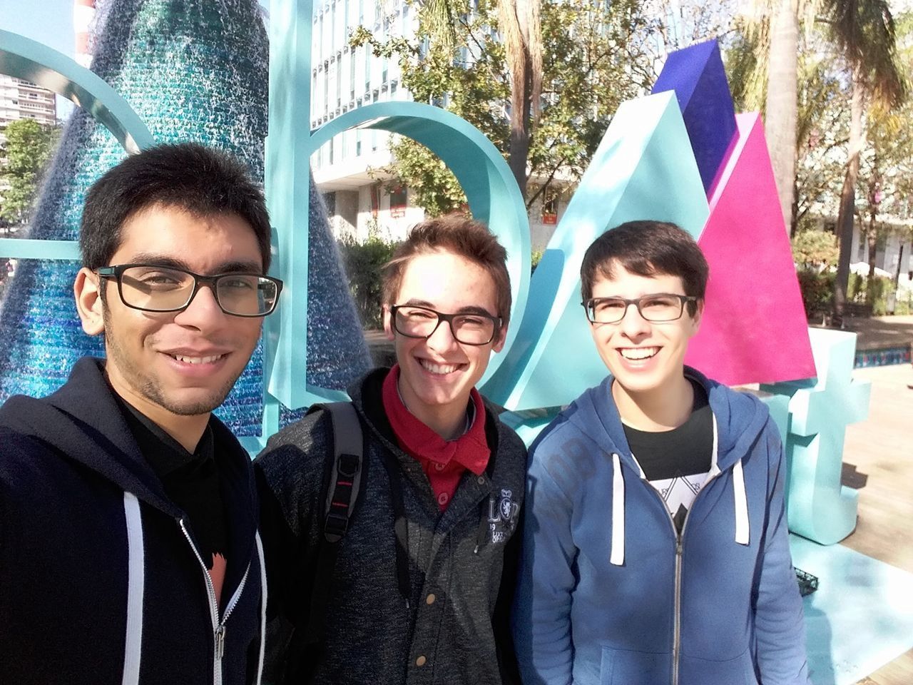 Left to the right: Malik, Fábio and I at Web Summit 2016