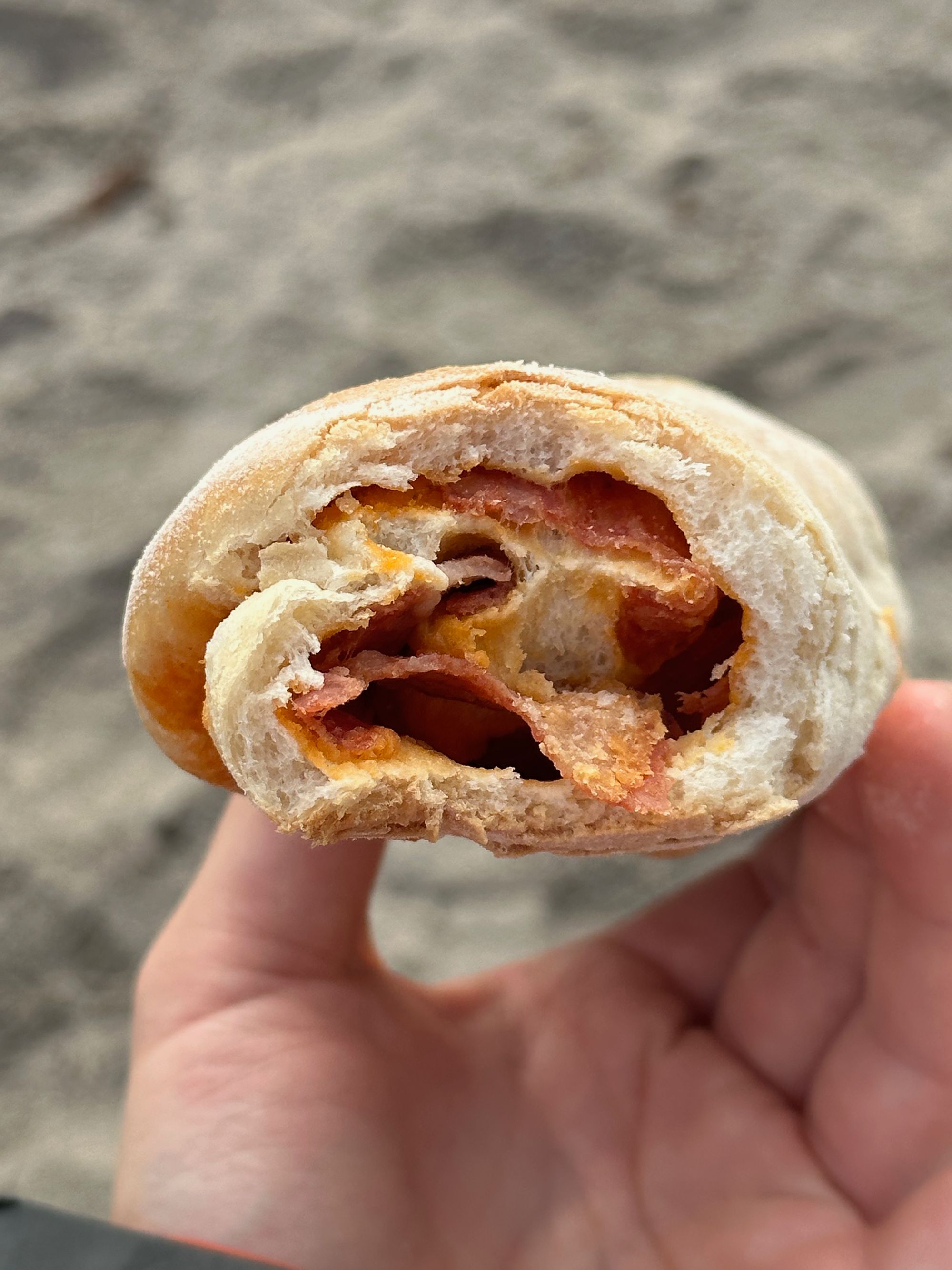 Inside of a Chorizo Bread