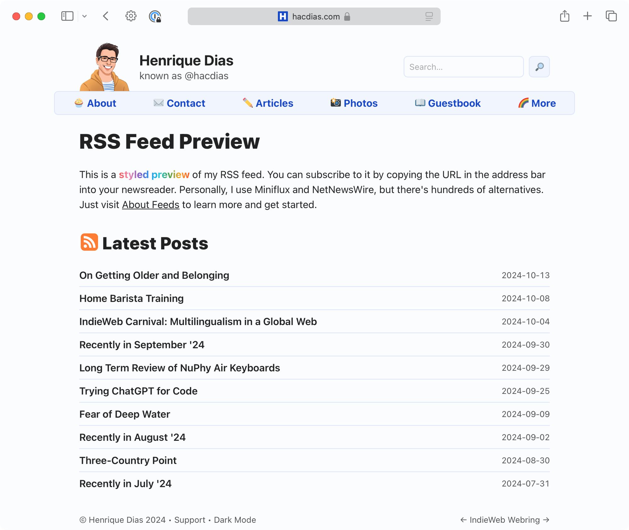 Styled Articles RSS Feed